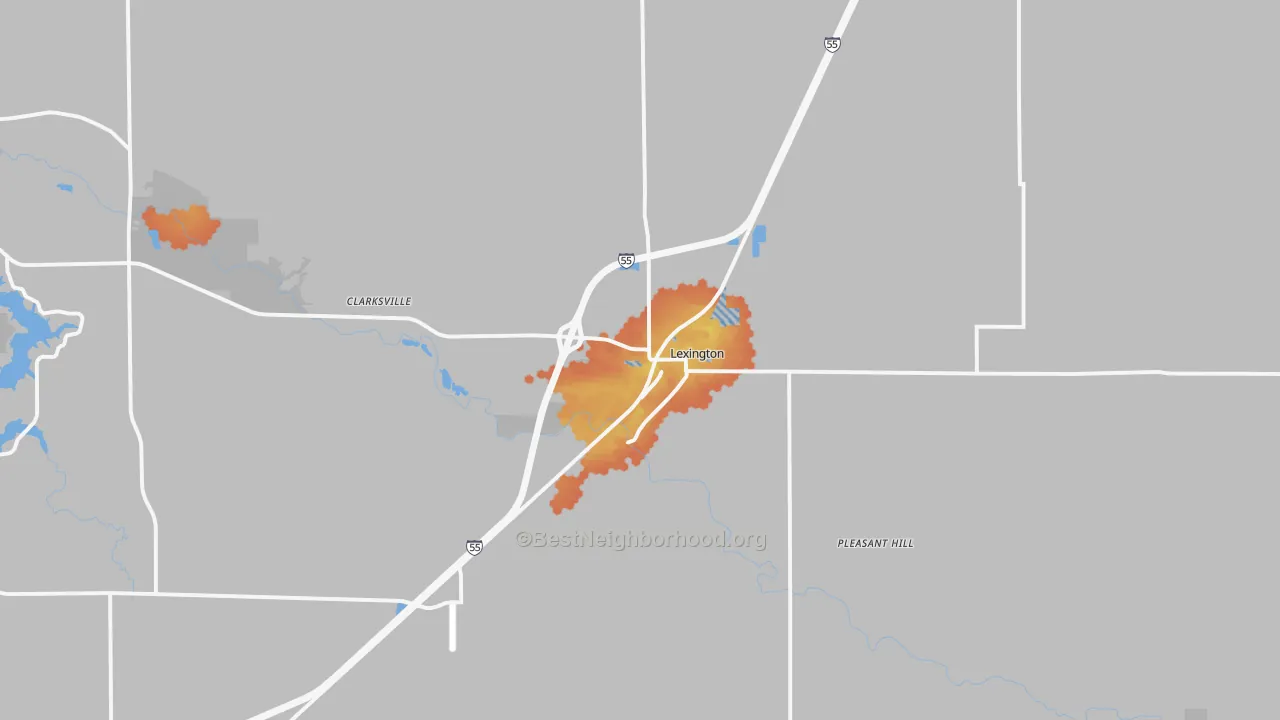Bike Grade map of 61753, IL