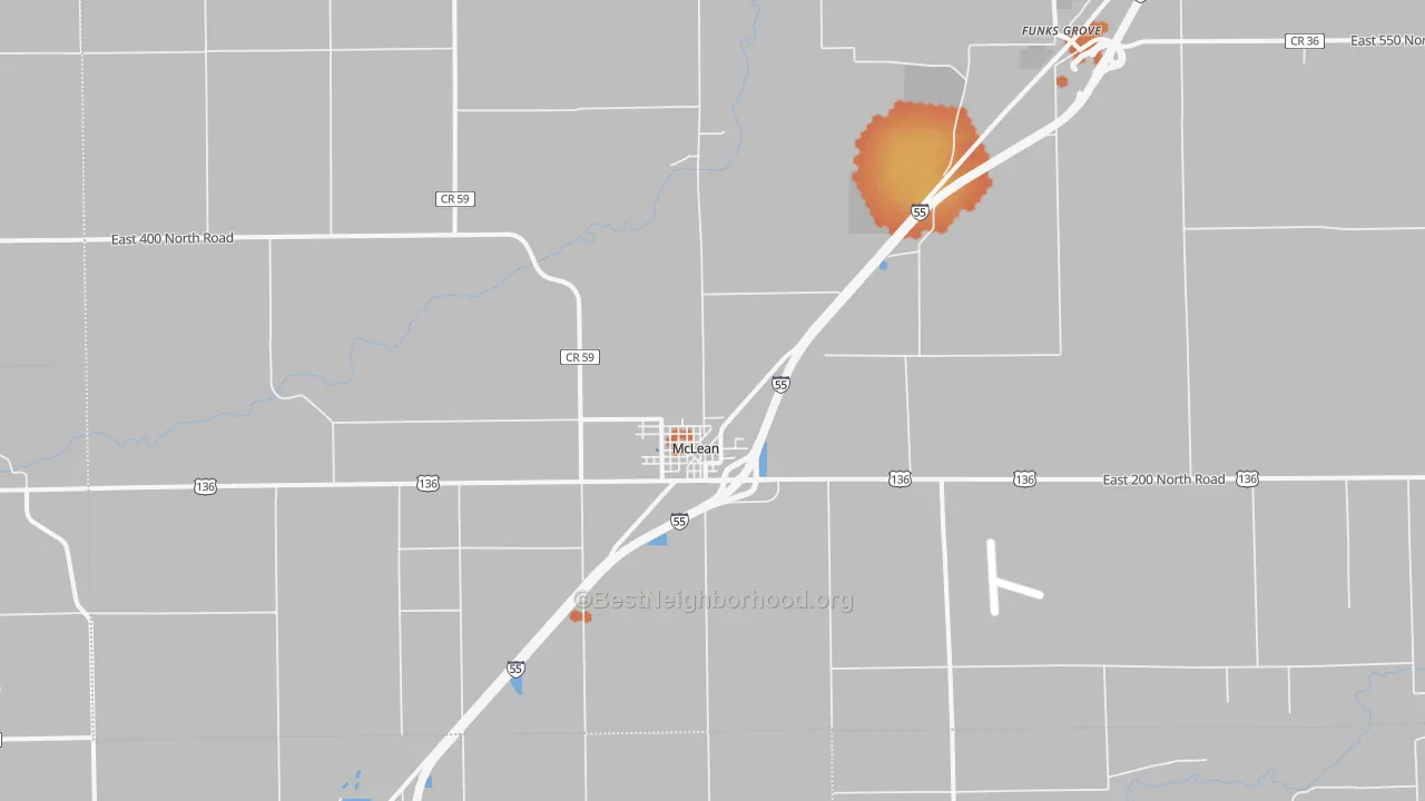 Bike Grade map of 61754, IL
