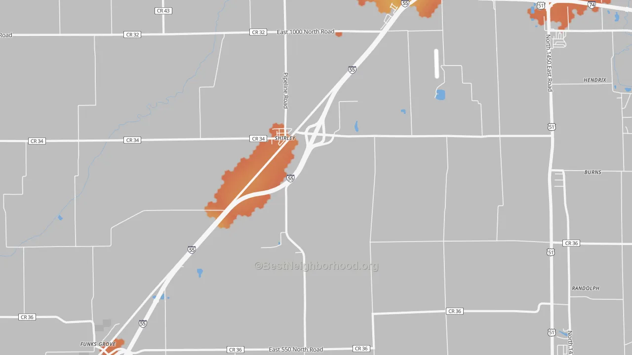 Bike Grade map of 61772, IL
