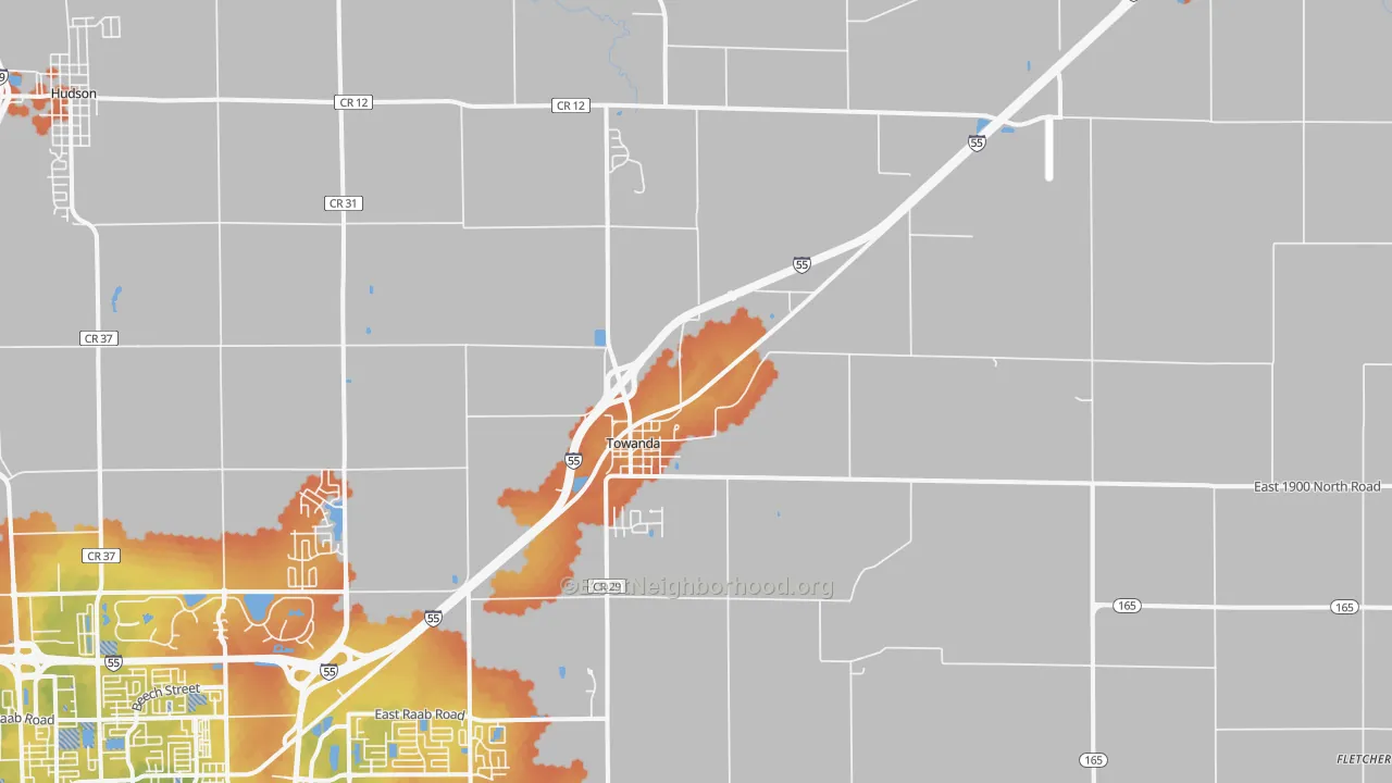 Bike Grade map of 61776, IL