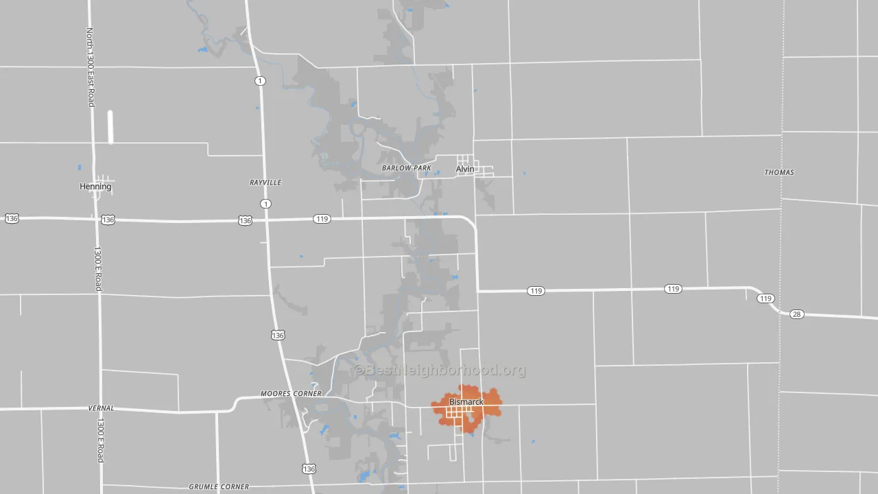 Bike Grade map of 61811, IL