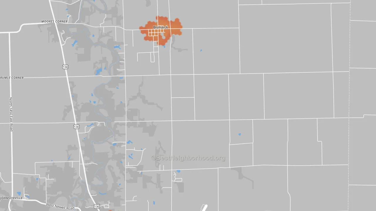 Bike Grade map of 61814, IL