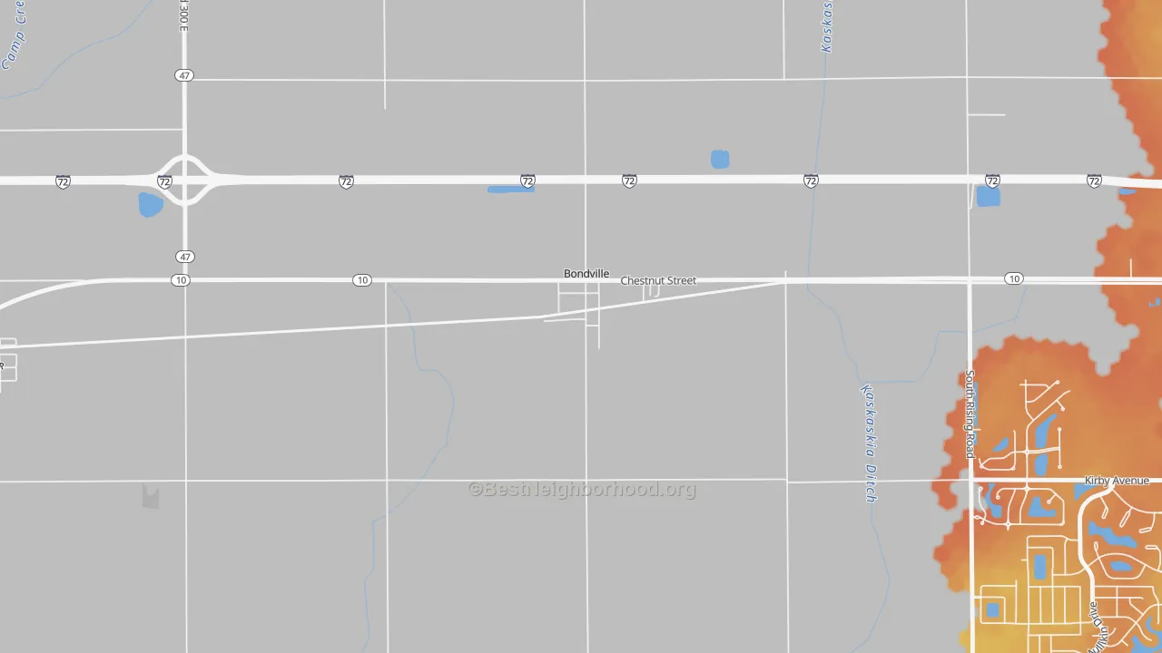 Bike Grade map of 61815, IL