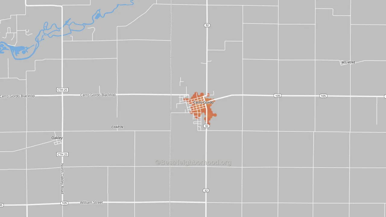 Bike Grade map of 61818, IL