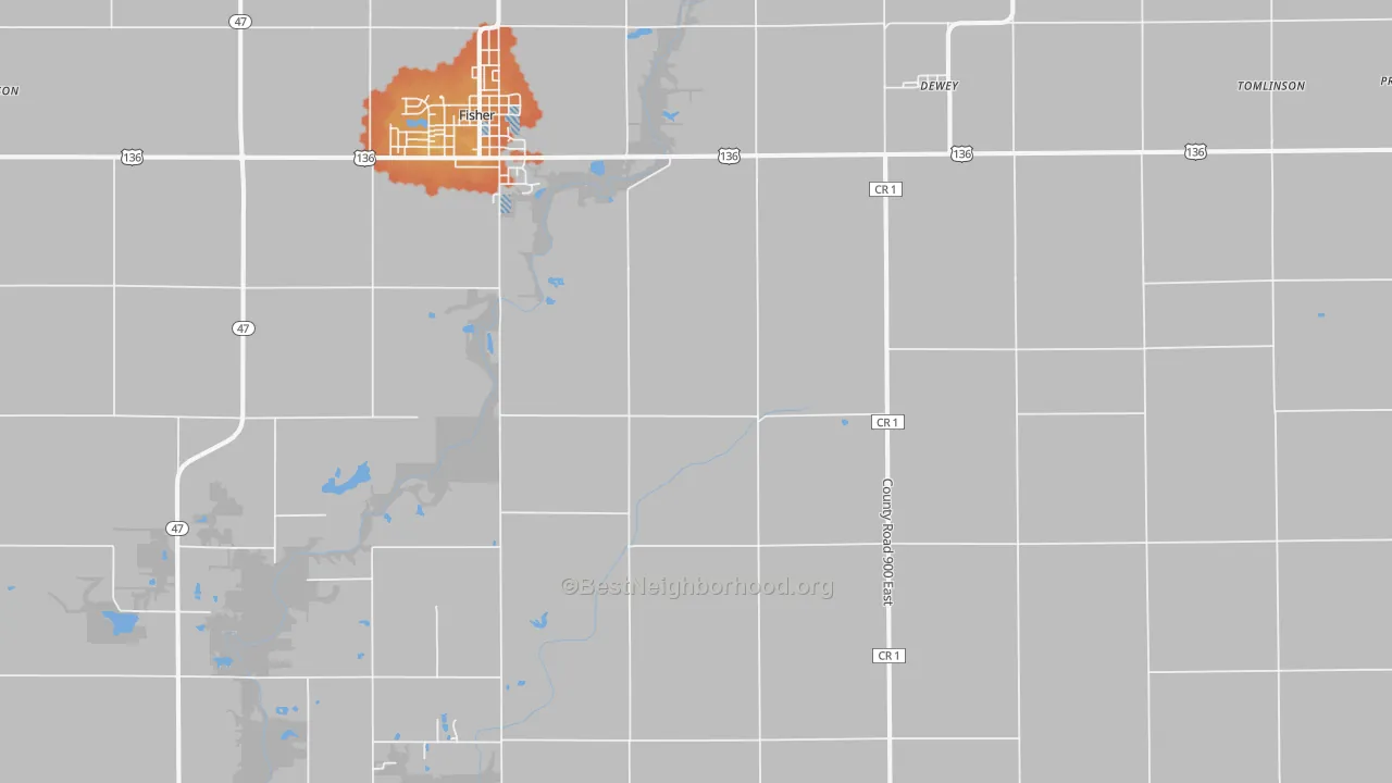 Bike Grade map of 61840, IL