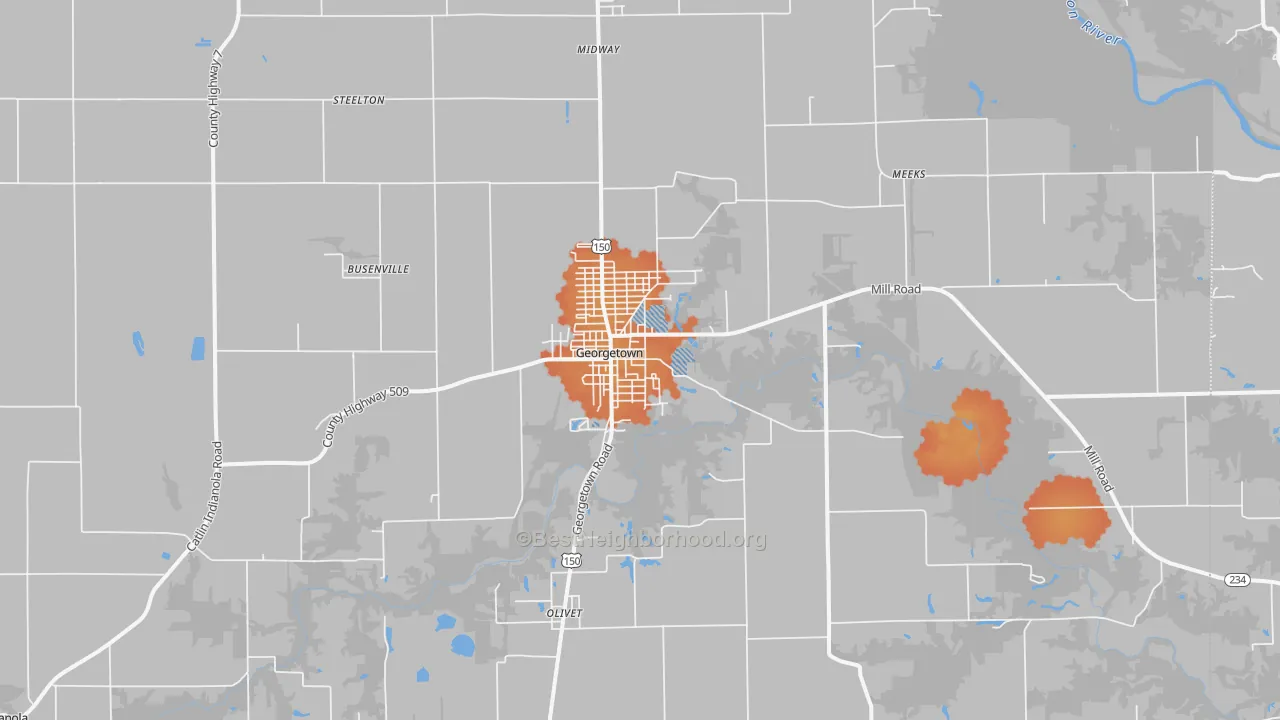 Bike Grade map of 61846, IL