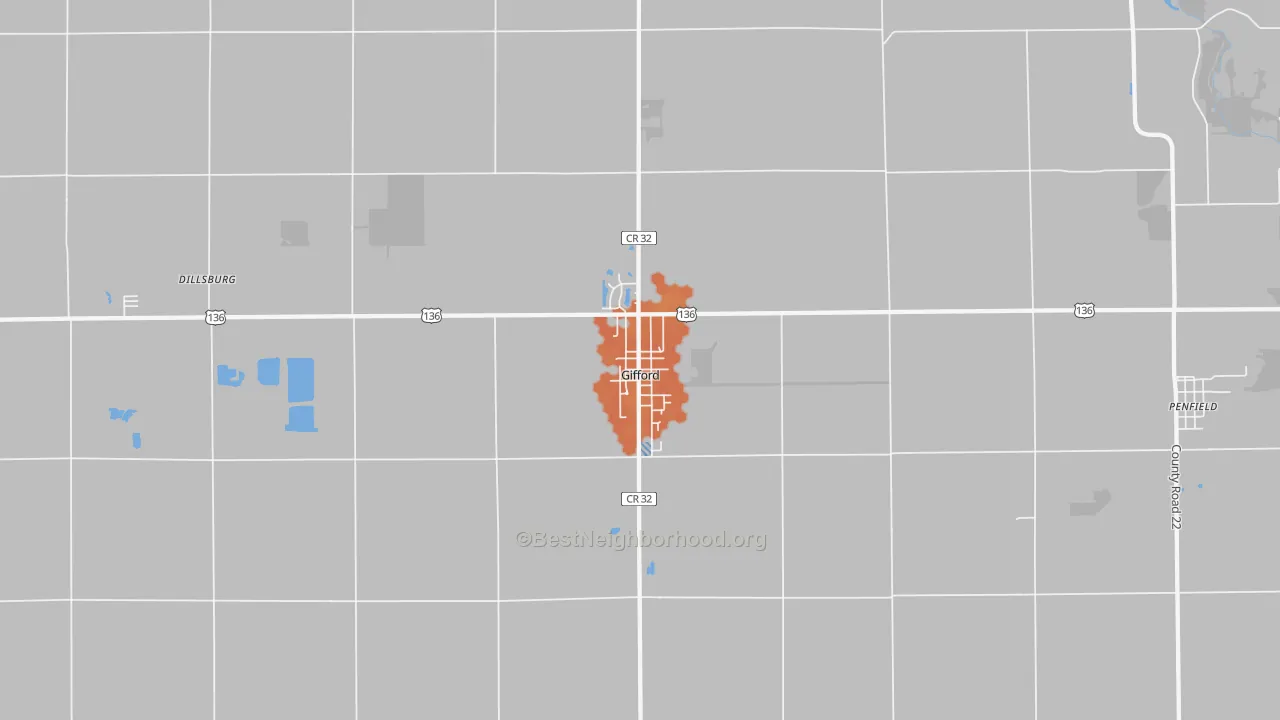 Bike Grade map of 61847, IL