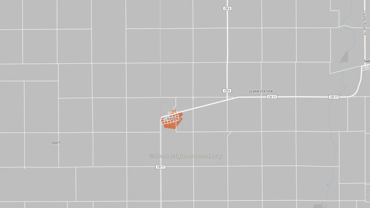 Bike Grade map of 61851, IL