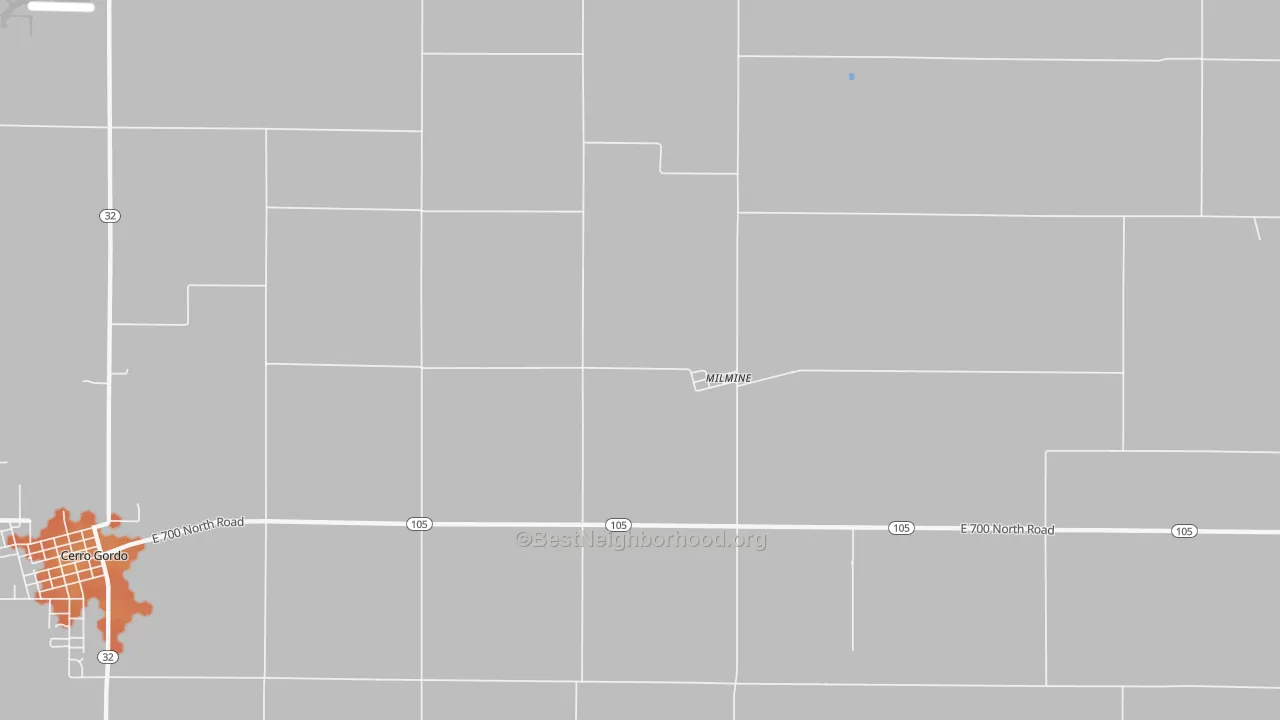 Bike Grade map of 61855, IL