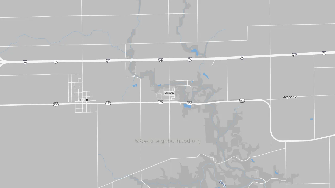 Bike Grade map of 61857, IL