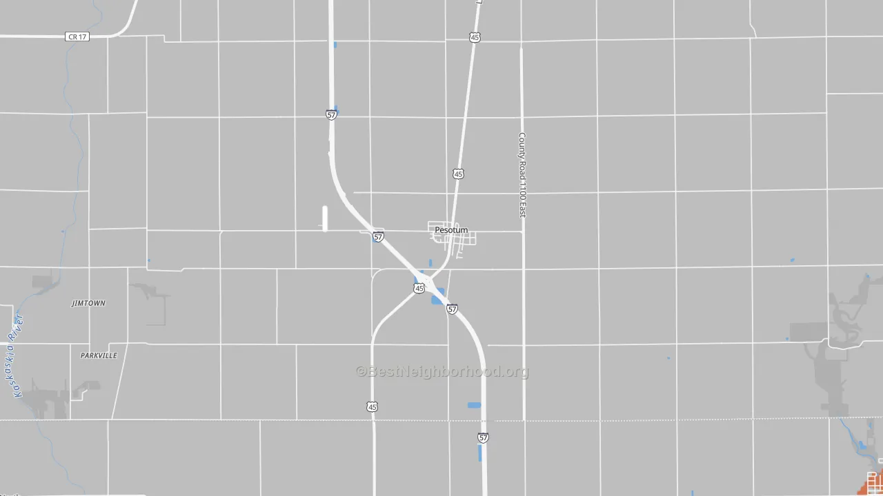 Bike Grade map of 61863, IL