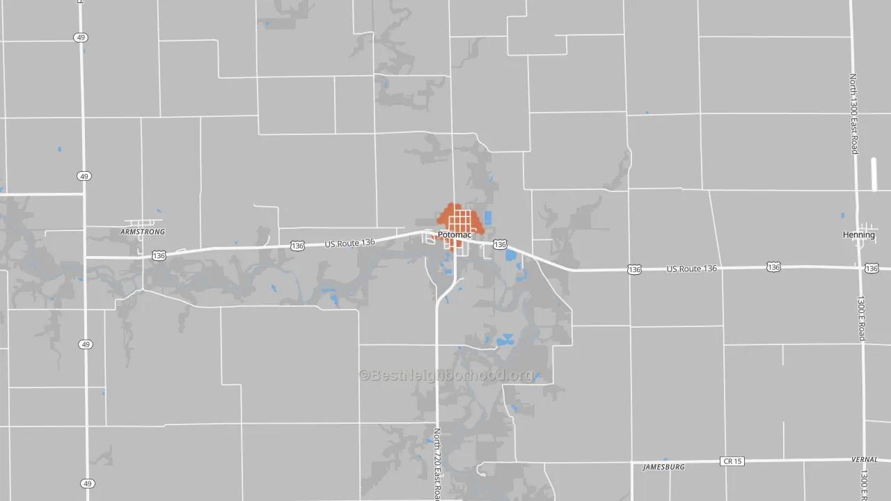 Bike Grade map of 61865, IL