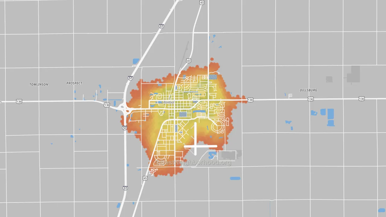 Bike Grade map of 61866, IL