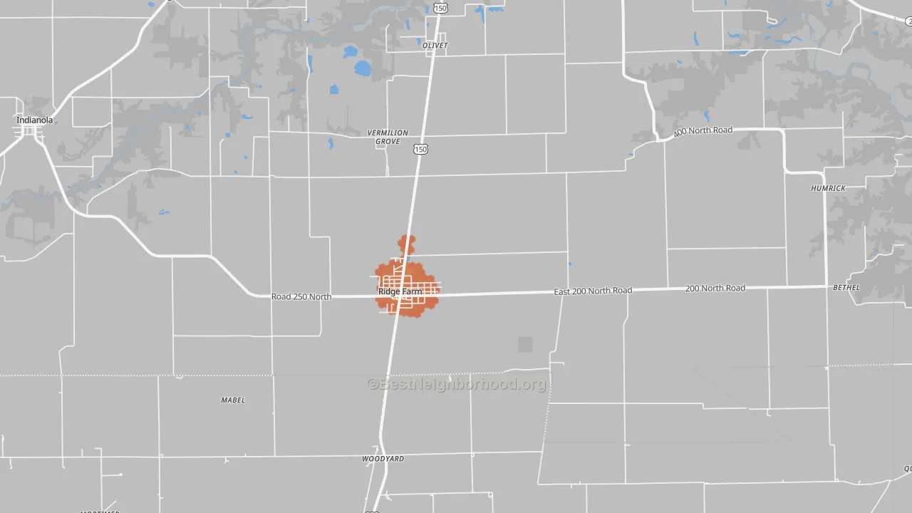 Bike Grade map of 61870, IL