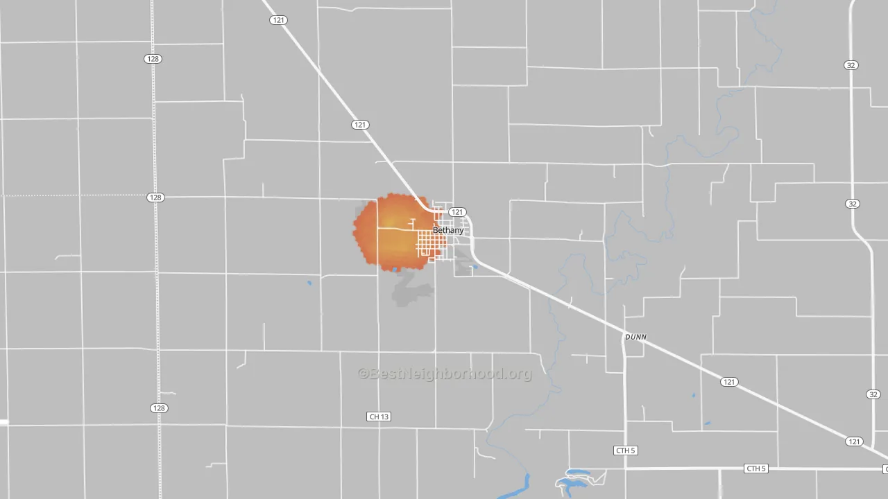 Bike Grade map of 61914, IL