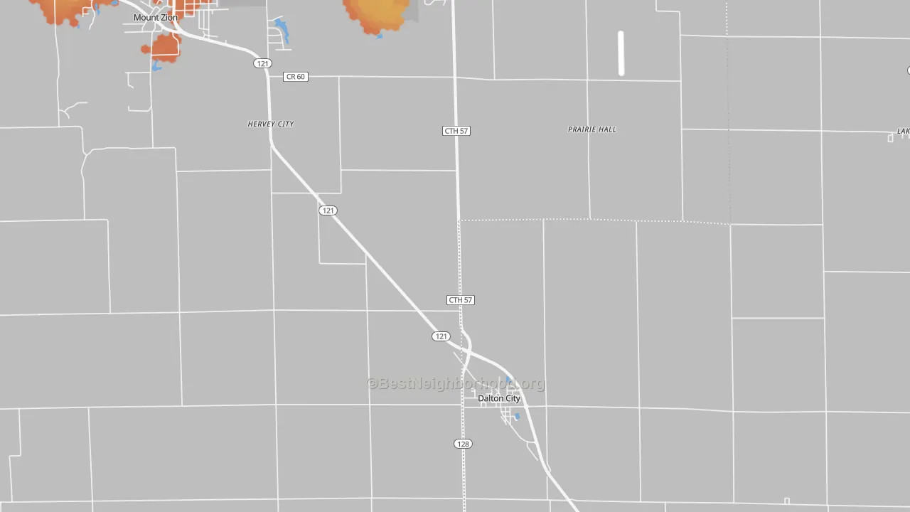 Bike Grade map of 61925, IL