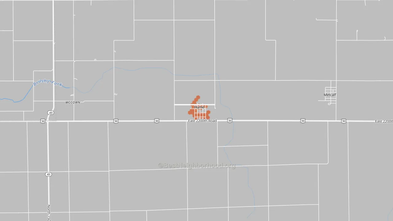 Bike Grade map of 61932, IL