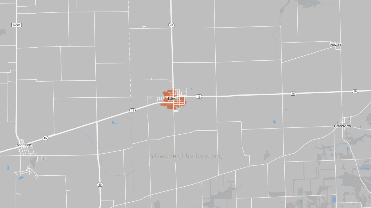 Bike Grade map of 61933, IL