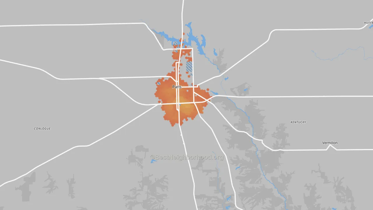 Bike Grade map of 61944, IL