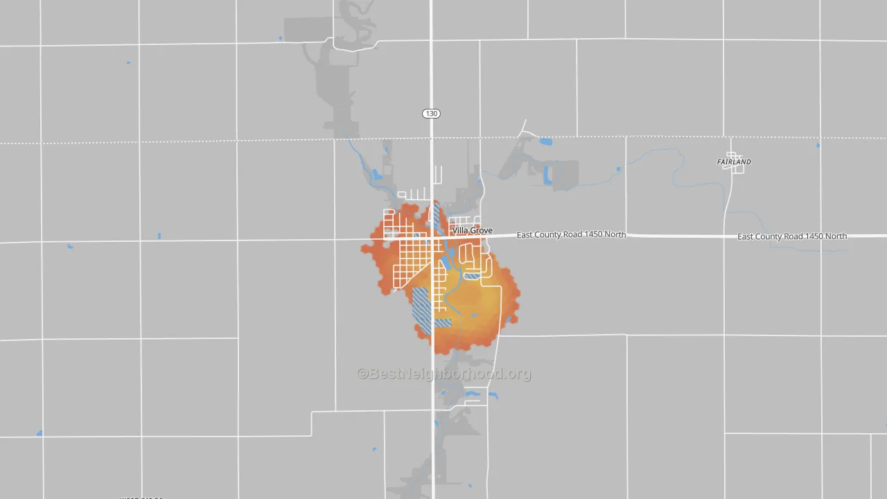 Bike Grade map of 61956, IL