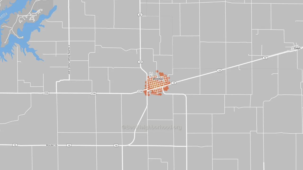 Bike Grade map of 61957, IL