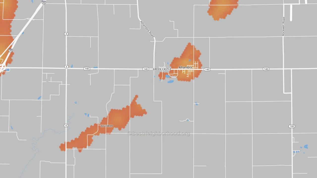 Bike Grade map of 62001, IL