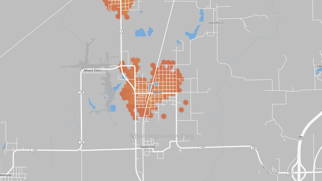 Bike Grade map of 62009, IL