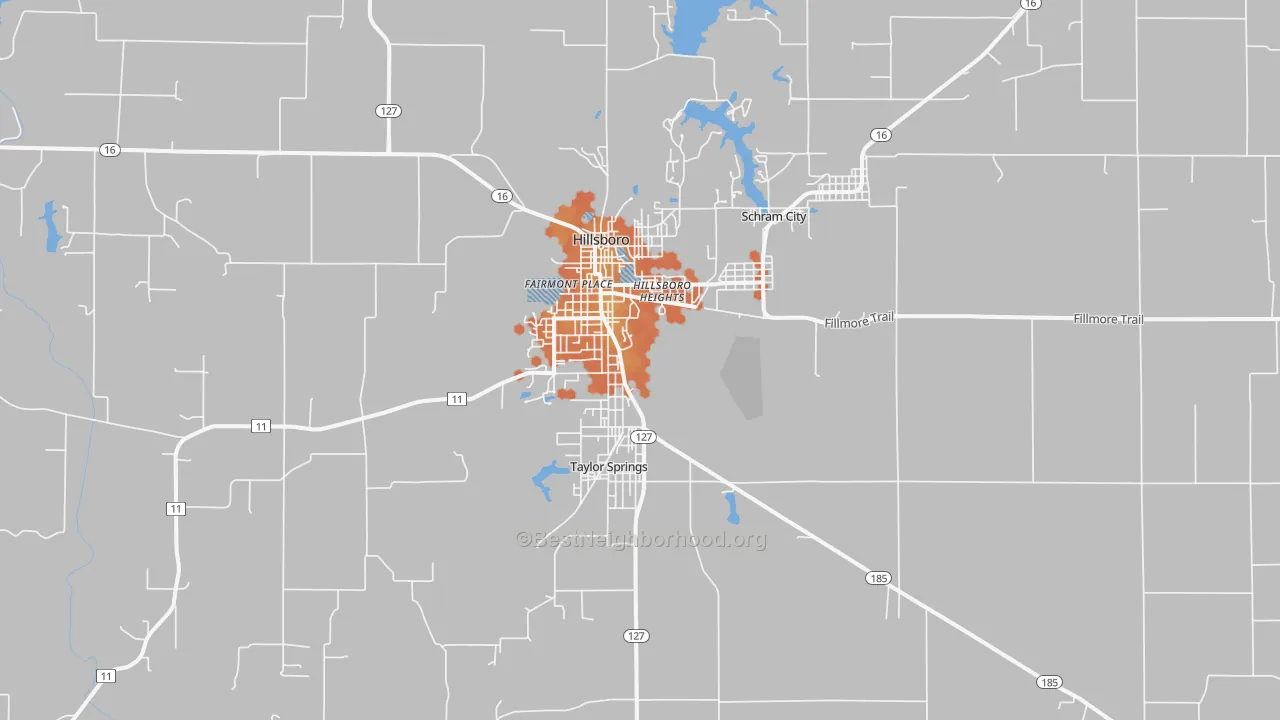 Bike Grade map of 62049, IL