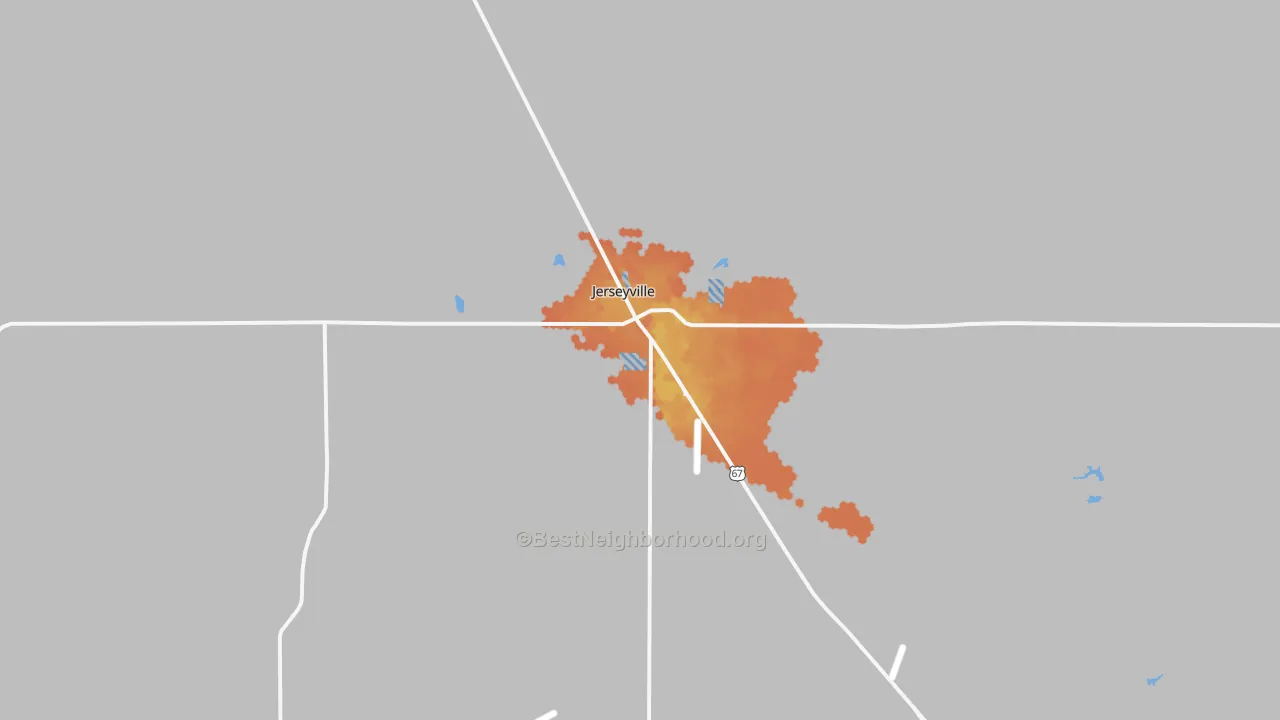 Bike Grade map of 62052, IL