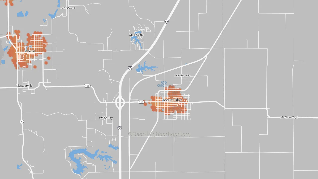Bike Grade map of 62069, IL