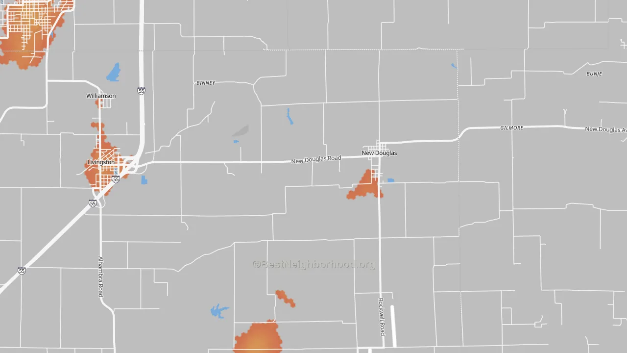Bike Grade map of 62074, IL