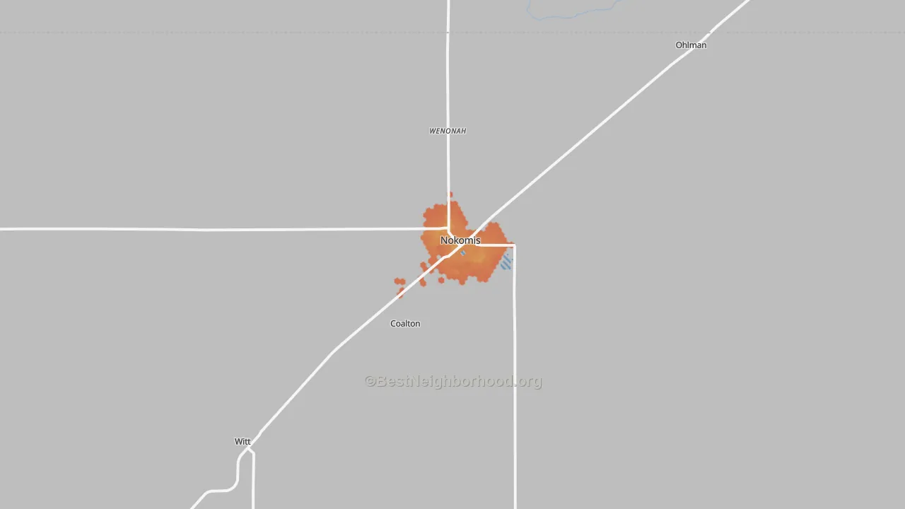 Bike Grade map of 62075, IL