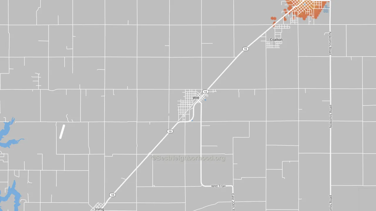 Bike Grade map of 62094, IL