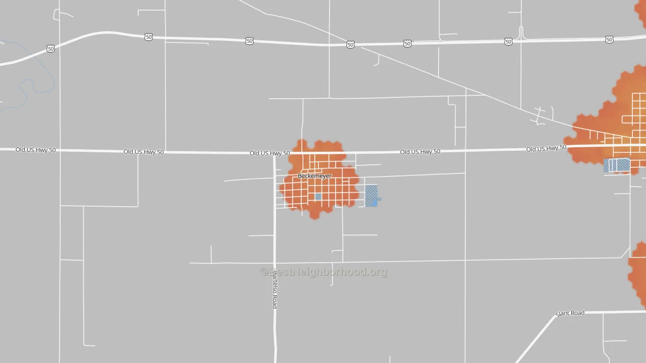 Bike Grade map of 62219, IL