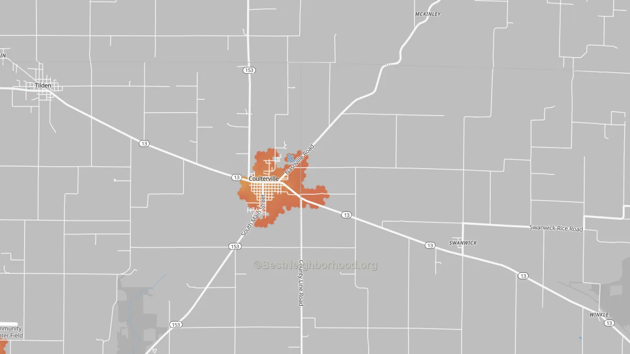 Bike Grade map of 62237, IL