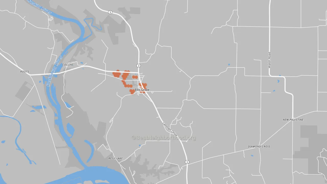 Bike Grade map of 62241, IL
