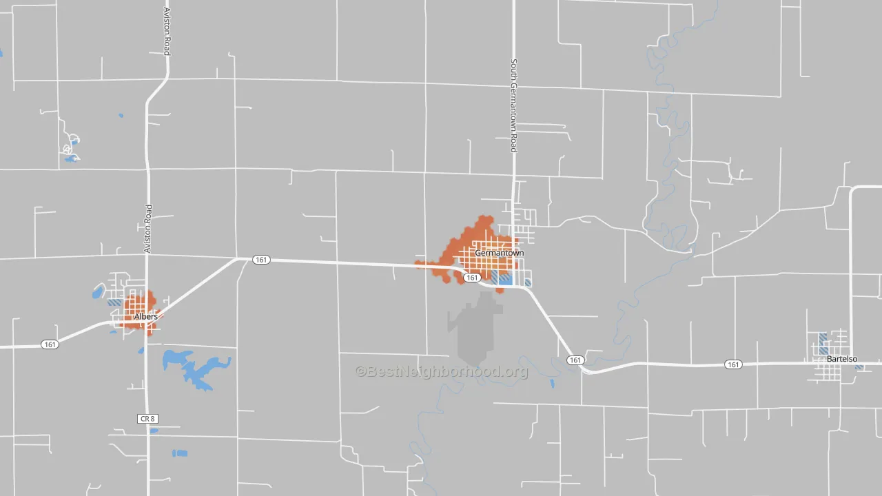 Bike Grade map of 62245, IL