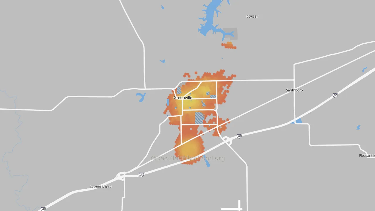 Bike Grade map of 62246, IL