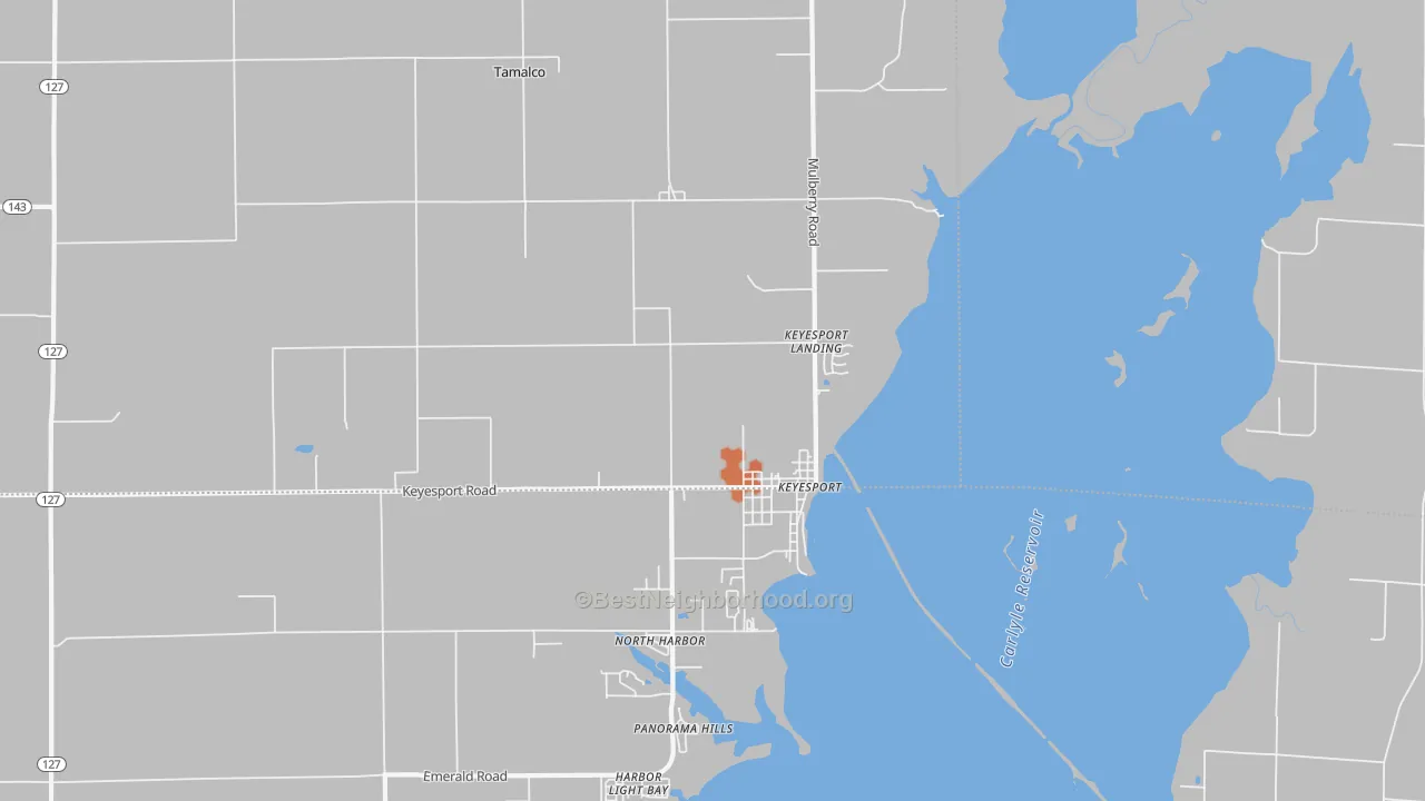 Bike Grade map of 62253, IL
