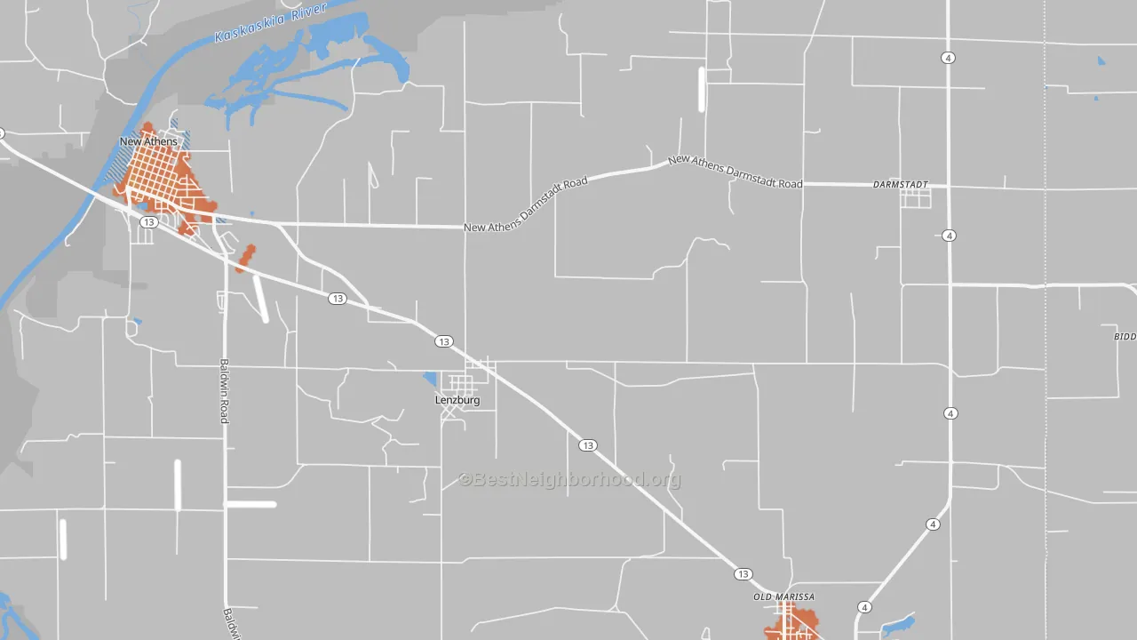 Bike Grade map of 62255, IL