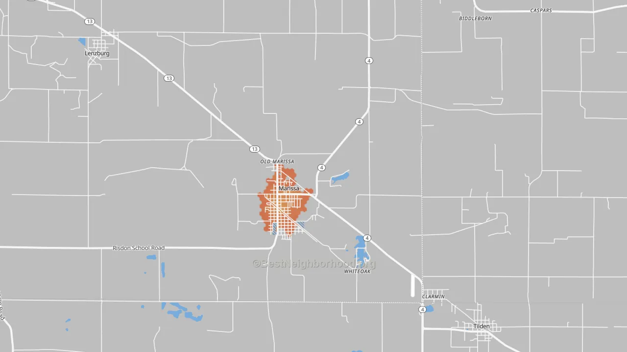 Bike Grade map of 62257, IL