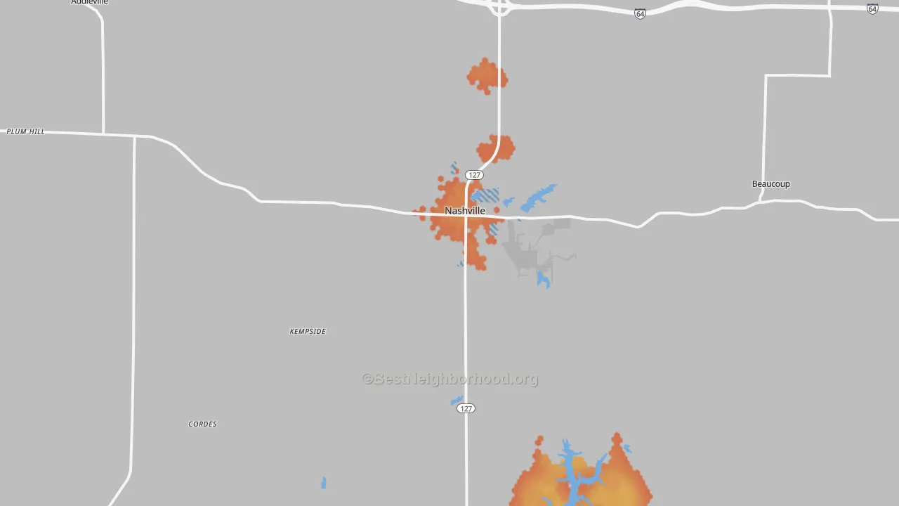 Bike Grade map of 62263, IL