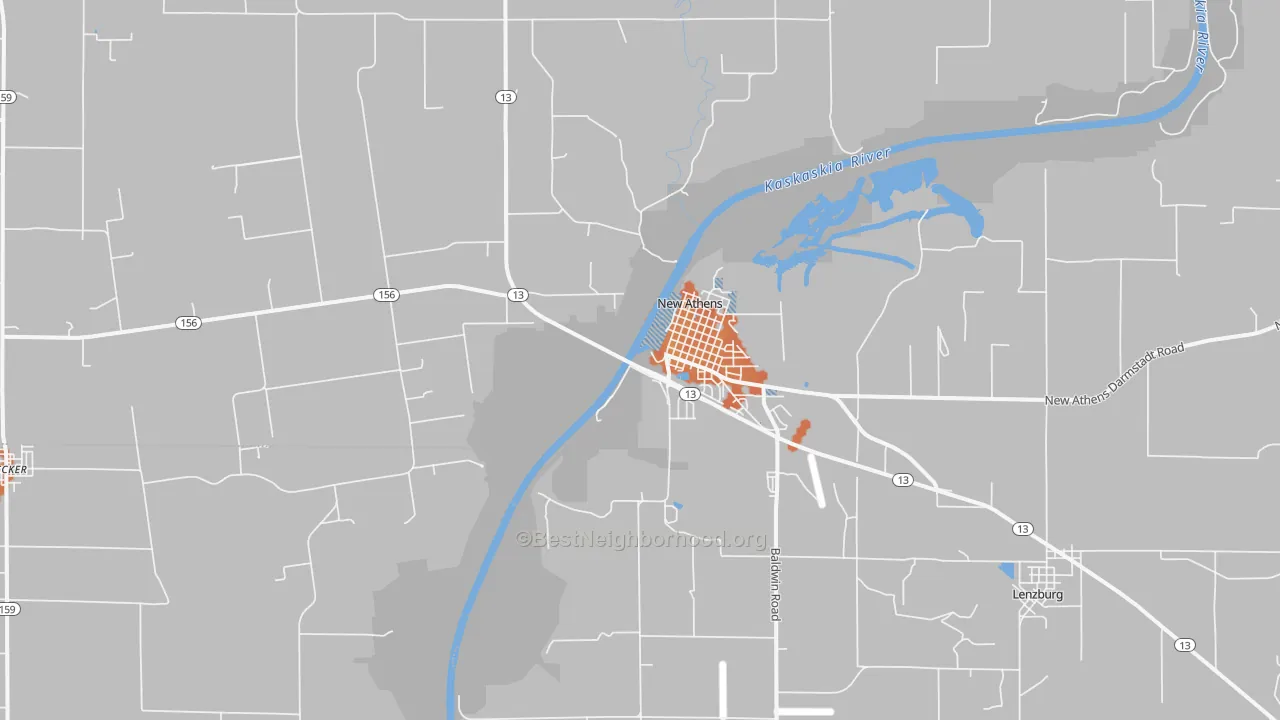 Bike Grade map of 62264, IL