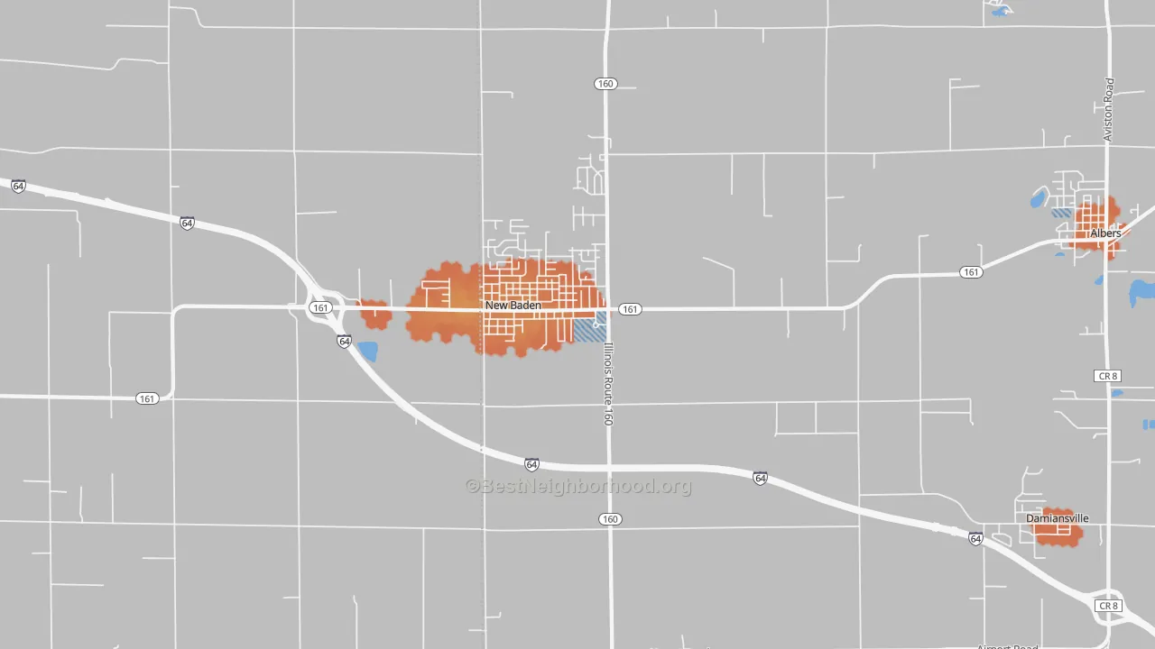 Bike Grade map of 62265, IL