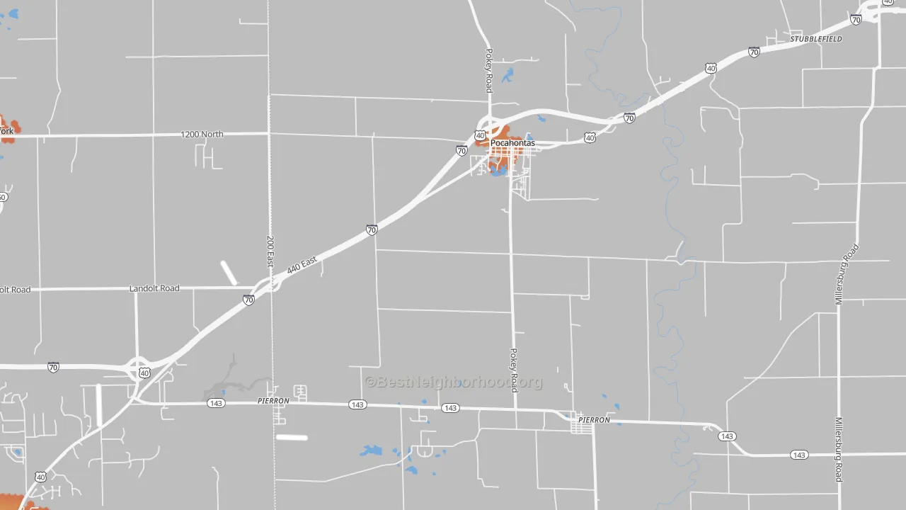 Bike Grade map of 62275, IL