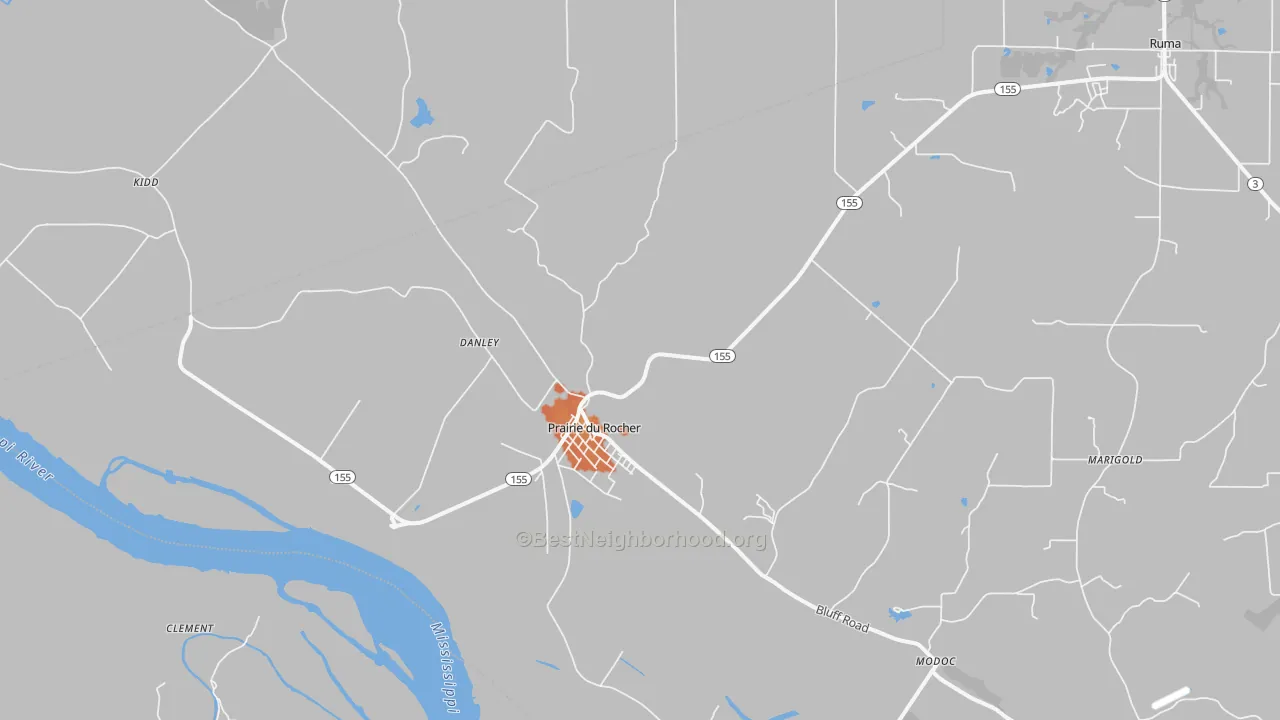 Bike Grade map of 62277, IL