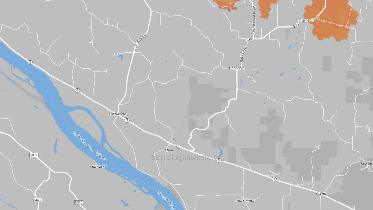 Bike Grade map of 62280, IL