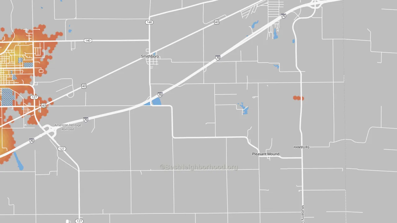 Bike Grade map of 62284, IL