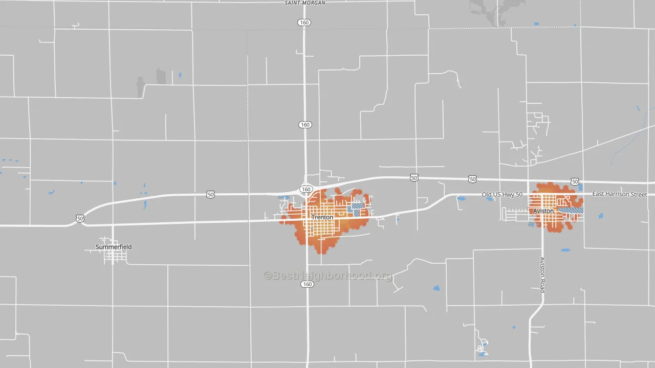 Bike Grade map of 62293, IL