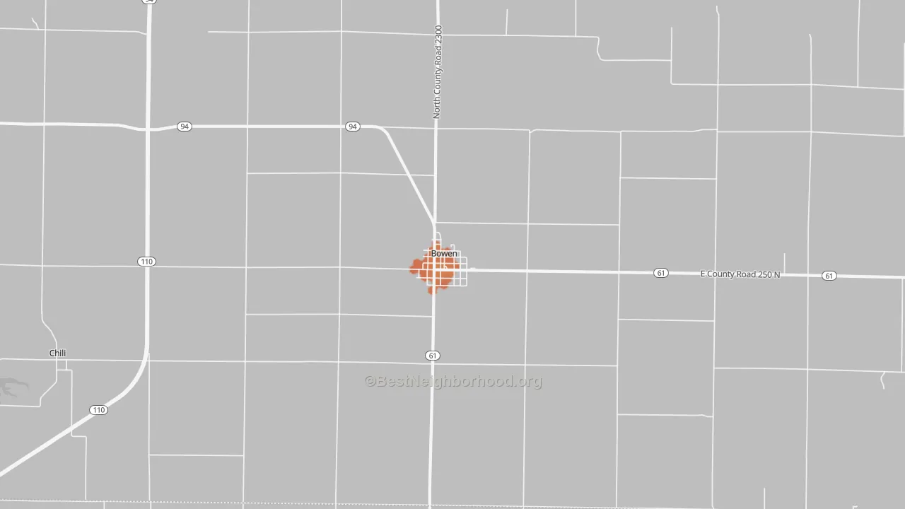 Bike Grade map of 62316, IL